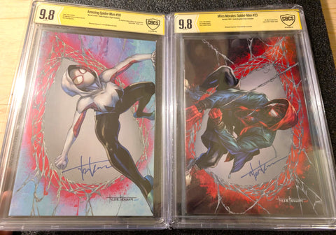 Amazing Spider-Man #59 & Miles Morales: Spider-Man #23 - SIGNED CBCS 9.8 Set - CK Exclusive - Tyler Kirkham