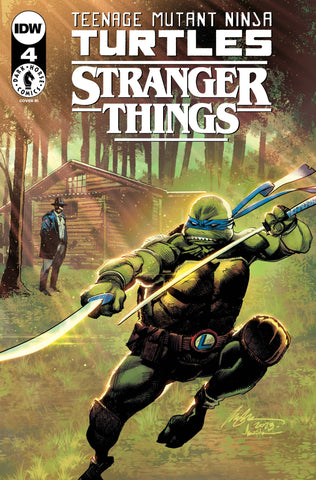 Teenage Mutant Ninja Turtles x Stranger Things #4 - 1:50 Ratio Variant - Alberto Alburquerque