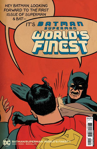 Batman/Superman: World's Finest #1 - 1:25 Ratio Variant - Batman Slap Battle - DAMAGED COPY - Chip Zdarsky