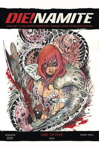 Die!Namite #1 - 1:20 Ratio Red Sonja Zombie Variant - Peach Momoko