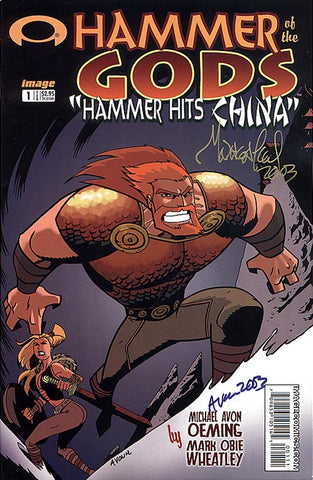 Hammer Of The Gods Hamer Hits China #1 - SIGNED by Creators - Michael Avon Oeming
