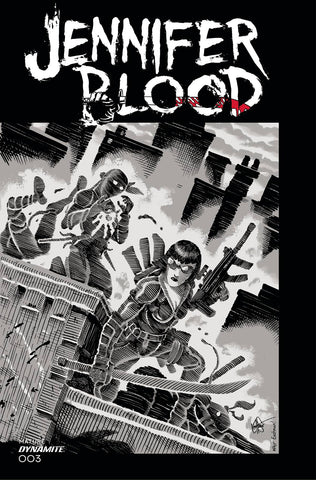Jennifer Blood #1 - 1:11 Ratio Variant - TMNT Homage - Ken Haeser