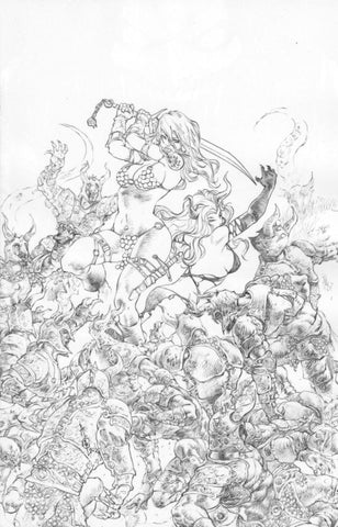 Red Sonja: Age of Chaos #6 - 1:11 Ratio Sketch Virgin Variant - Alan Quah