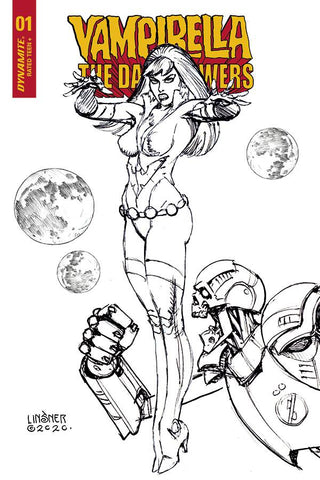 Vampirella: The Dark Powers #1 - 1:30 Ratio B&W Variant - Joseph Michael Linsner