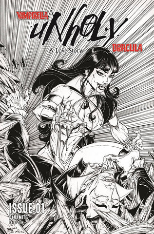 Vampirella/Dracula: Unholy #1 - 1:11 Ratio Variant - McFarlane Homage Line Art - Jamie Biggs