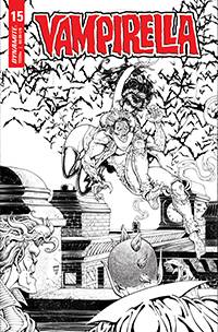 Vampirella #15 - 1:25 Ratio B&W Variant - Will Robson