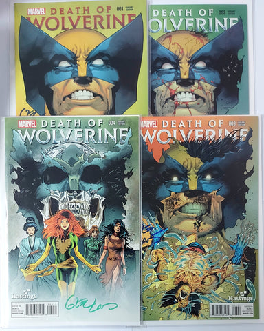 Death of Wolverine #1-#4 Set - SIGNED - Greg Land