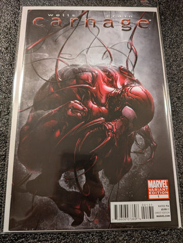 Carnage #1 Clayton Crain 1:10 Incentive Variant Cover 2010 Very Rare, NM