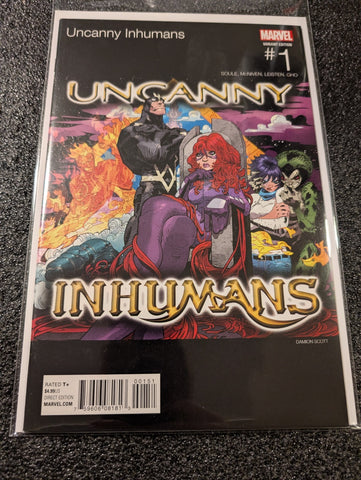 Uncanny Inhumans #1 Damion Scott Hip-Hop Variant (Marvel Comics 2015) NM