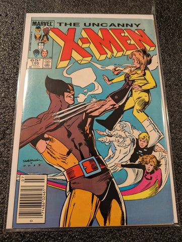 The Uncanny X-Men #195 Newsstand Variant (Marvel Comics July 1985) F-