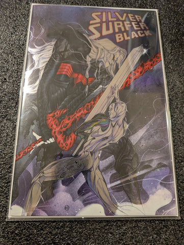 SILVER SURFER BLACK #4 NYCC 2024 FOIL LTD 1000 W/COA NM