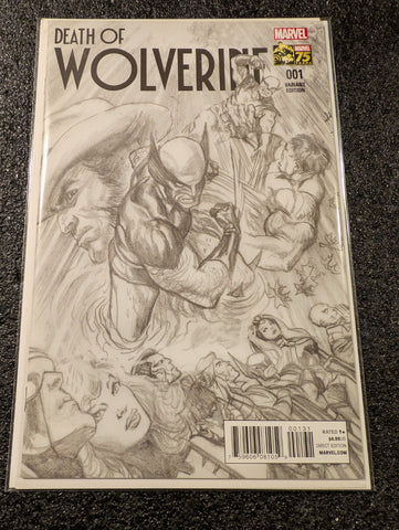 Death of Wolverine 1 Ross B&W 1:300 Variant 2014 NM