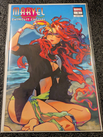 MARVEL SWIMSUIT SPECIAL FRIENDS FOES RIVALS 1 ROSE BESCH SDCC VARIANT 2025 NM