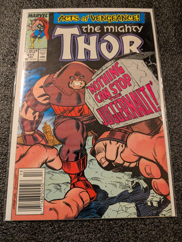 The Mighty Thor #411 Newstand  Variant (Marvel Comics December 1989) VF+