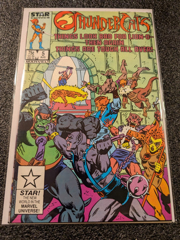 THUNDER CATS #5 MARVEL COMICS 1986 NM-