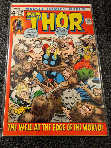 The Mighty Thor #195 (Marvel Comics January 1972) FN
