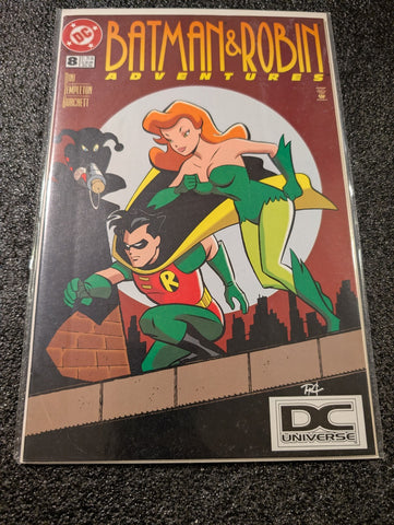 The Batman and Robin Adventures #8 (DC Comics 1996) Rare DC universe logo VG+