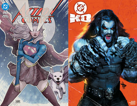 Lobo and Supergirl! - Action Comics #252 Facsimile & DC K.O. SET - CK Shared Exclusives - Nathan Szerdy, Dave Wilkins
