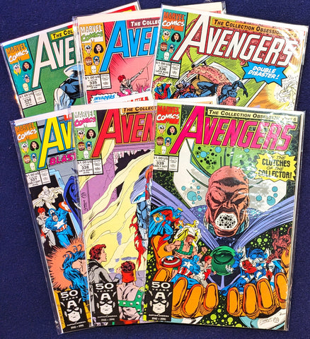 Avengers #334-#339 - Collection Obsession Parts 1-6