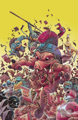Mighty Morphin Power Rangers/Teenage Mutant Ninja Turtles III #1 - FOIL 1:100 Ratio Variant - James Stokoe