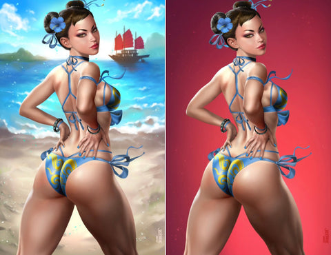 Street Fighter and Friends Swimsuit Special #1 2025 - Exclusive Variant - Josh Burns