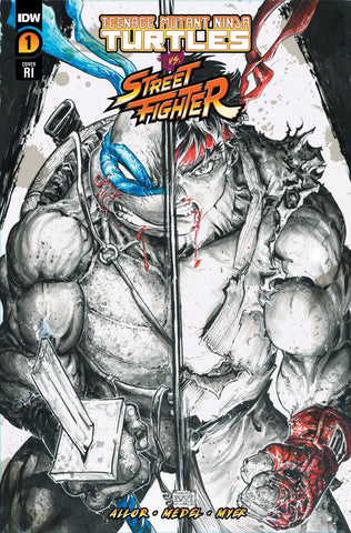 Teenage Mutant Ninja Turtles vs Street Fighter #1 - 1:100 Ratio Variant - Freddie Williams II