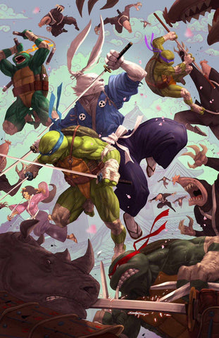 Teenage Mutant Ninja Turtles/Usagi Yojimbo: WhereWhen #5 - CK Shared Exclusive - DAMAGED COPY - Santa Fung