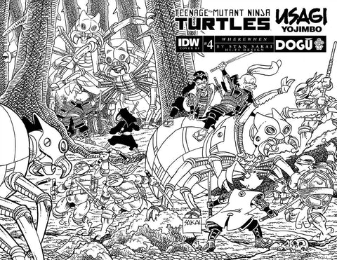 Teenage Mutant Ninja Turtles/Usagi Yojimbo: WhereWhen #4 - 1:25 Ratio Variant - Stan Sakai
