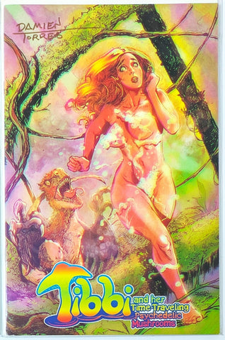 Tibbi & Her Time Traveling Psychedelic Mushrooms #1 - SIGNED Kickstarter Exclusive - Damien Torres