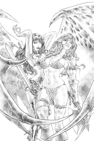 Red Sonja: Age of Chaos #4 - 1:11 Ratio Sketch Virgin Variant - Alan Quah
