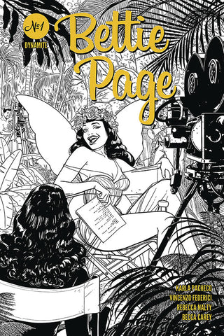 Bettie Page #1 - 1:10 Ratio B&W Variant - Kano