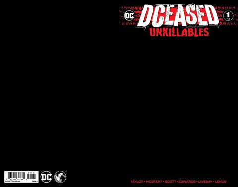 DCeased: Unkillables  #1 - Exclusive Variant - Black Blank