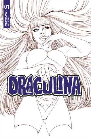 Draculina #1 - 1:25 Ratio B&W Variant - Guillem March