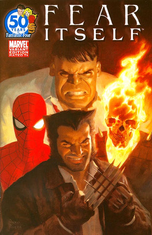 Fear Itself #1 - Fantastic Four 50th Anniversary Variant - Paolo Rivera