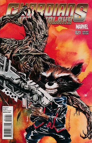 Guardians Of The Galaxy #21 - Rocket Raccoon And Groot Variant - Dustin Nguyen