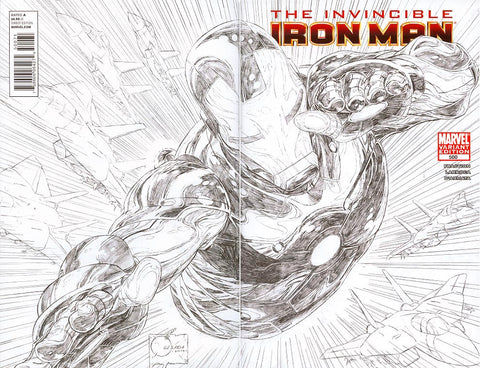 Invincible Iron Man #500 - 1:150 Ratio Sketch Variant - Joe Quesada