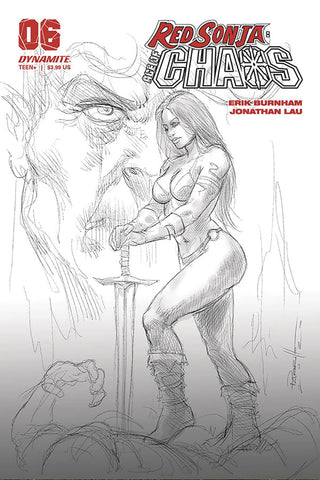 Red Sonja: Age of Chaos #6 - 1:40 Ratio B&W Variant - Lucio Parrillo