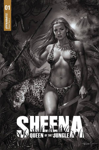 Sheena: Queen of the Jungle #1 - 1:30 Ratio B&W Variant - Lucio Parrillo