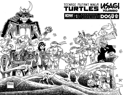 Teenage Mutant Ninja Turtles/Usagi Yojimbo: WhereWhen #1 - 1:25 Ratio Variant - Stan Sakai