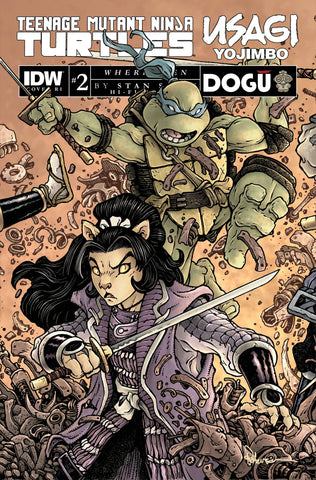 Teenage Mutant Ninja Turtles/Usagi Yojimbo: WhereWhen #2 - 1:50 Ratio Variant - David Petersen