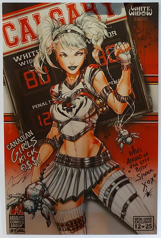 White Widow #1 - Calgary Convention Exclusive Metal - SIGNED - Jamie Tyndall